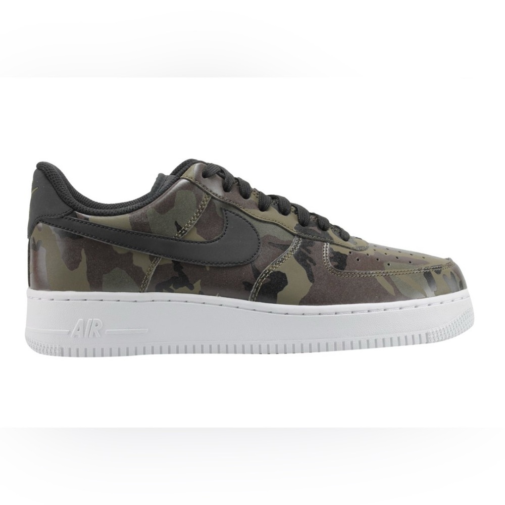 NIKE AIR FORCE 1 LV8 CAMOUFLAGE LOW TOP SNEAKERS WITH WHITE BOTTOM US SIZE 9.5 M - Picture 3 of 15